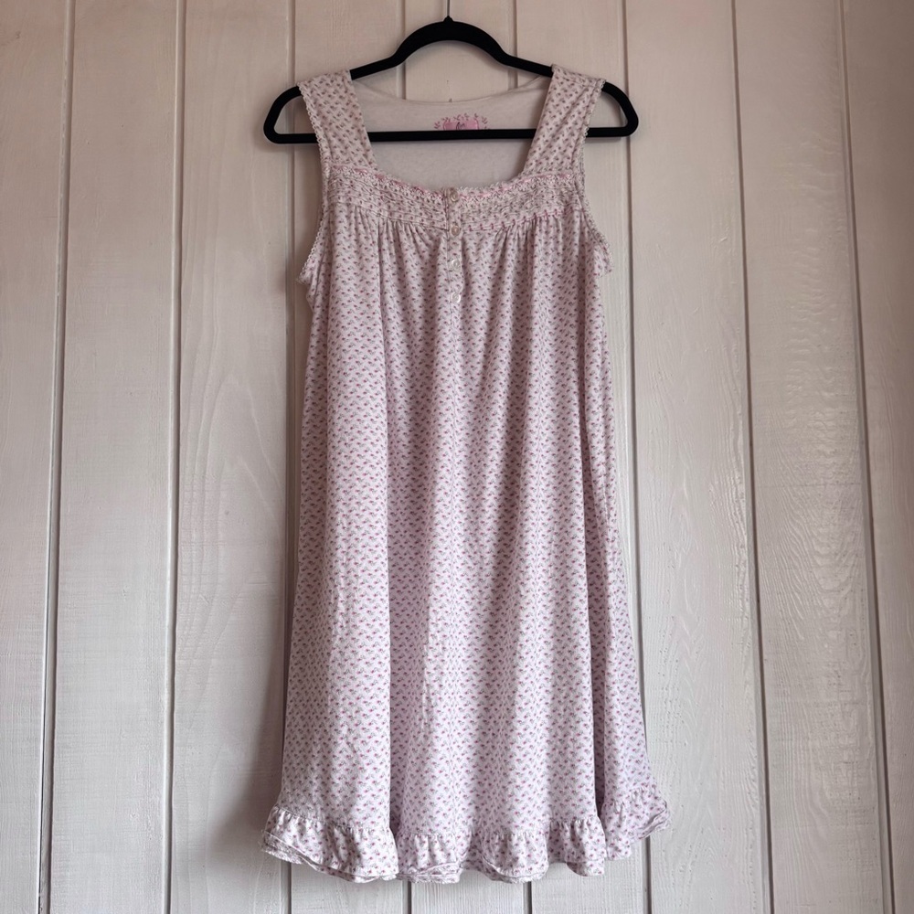Aria White and Pink Floral Nightgown